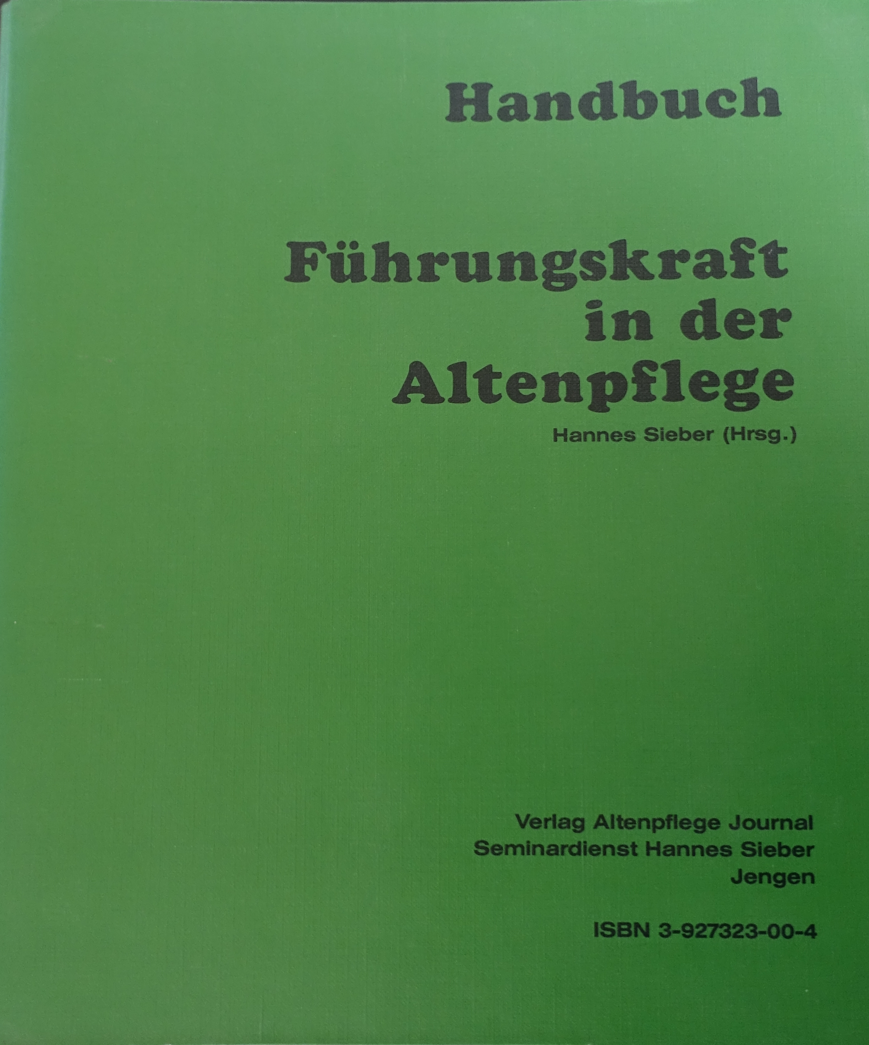 Umfangreiches Sammelwerk für Führungskräfte in der Altenpflege von 1991