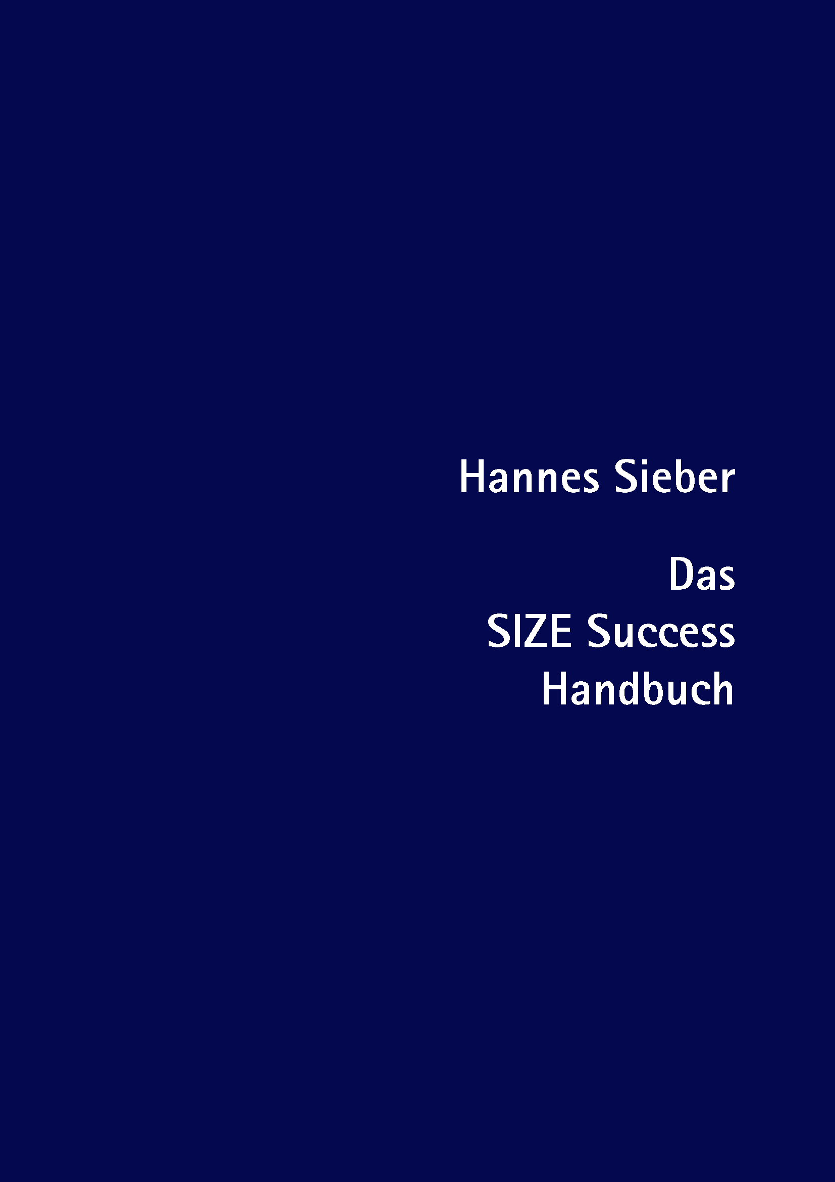 Das originale SIZE Success Handbuch für SIZE Success Coach zert.